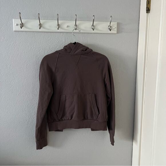 Athleta Moonrise Split-Back Hoodie Sweatshirt in Mineral Brown - Picture 3 of 6